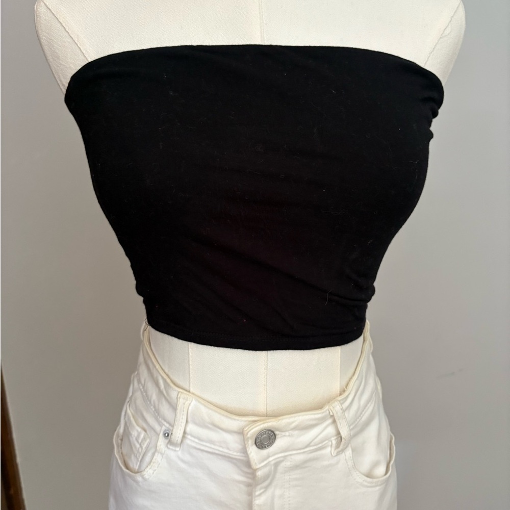 Garage Black Strapless Tube Top